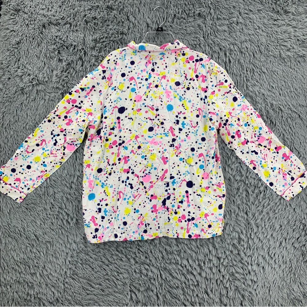 Victorias Secret Pajama Set Color Splash AFTER PARTY Flannel Womens Medium Rare - Picture 10 of 12